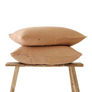 Sheet Sets Pillowcases: Malt Brown Linen Pillowcase