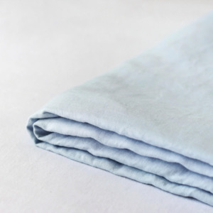 Powder Blue Linen Sheets Set
