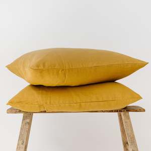 Sheet Sets Pillowcases: Ginger Honey Linen Pillowcases