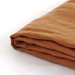 Tobacco Linen Single Fitted Sheet Sale