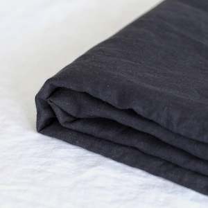 Fitted Sheets: Midnight Blue Linen Single Fitted Sheet Sale