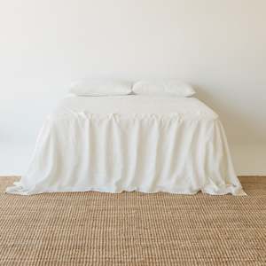 Fitted Sheets: Off White Linen Single Fitted Sheet Sale