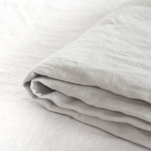 Light Grey Linen Single Flat Sheet Sale