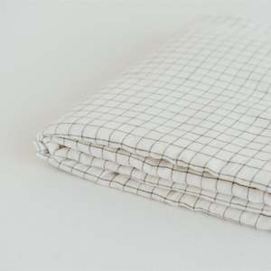 Cactus Grid Linen Single Flat Sheet Sale