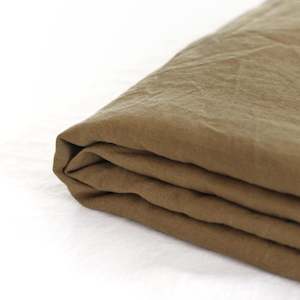 Flat Sheets: Olive Green Linen Single Flat Sheet Sale