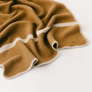 Ginger Honey Wool Baby Blanket
