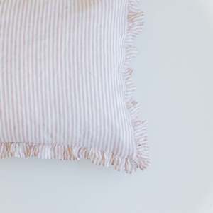Ruffles Cushions: Ruffles Cushions in Pink Stripes