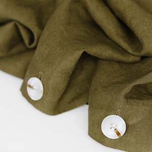 Duvets: Olive Green Linen Duvet