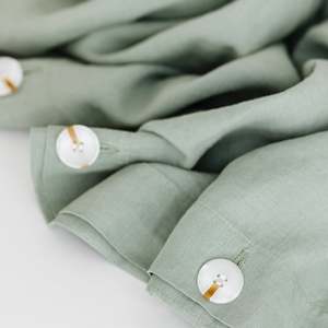 Duvets: Sage Green Linen Duvet