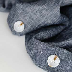 Duvets: Denim Blue Linen Duvet