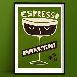Cocktail Prints: Espresso Martini Print | Elegant Wall Art