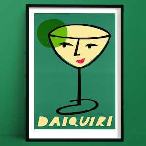 Daiquiri Print | Teal Wall Decor