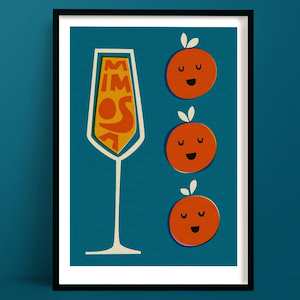 Mimosa Print | Breakfast Bar Decor