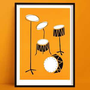 Drum Kit Print | Music Room Decor