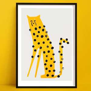 Mid Century Prints: Cheetah Print | Animal Wall Art