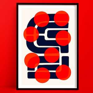 New Prints: Many Suns | Geometric Abstract Print