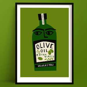 Olive Oil Print | Italian Food Art