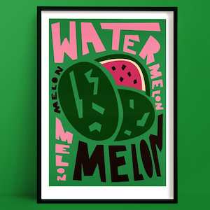Kitchen Prints: Watermelon Print | Summery Wall Decor