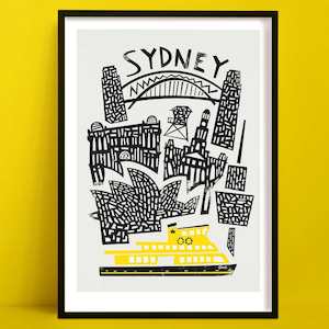 Hallway Wall Art: Sydney Print | Cityscape Art Print