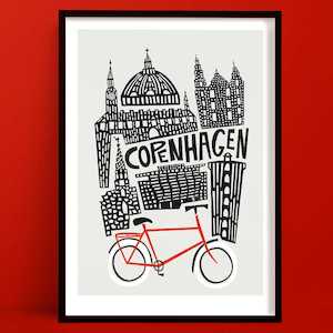 Copenhagen Print | European City Travel Poster