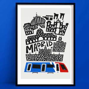 Hallway Wall Art: Madrid Print | Travel Poster Wall Art