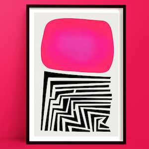 Labyrinth Abstract Art Print | Large Wall Art