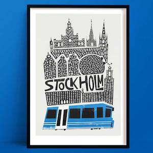 Home Office Wall Art: Stockholm Print | Architecture Art