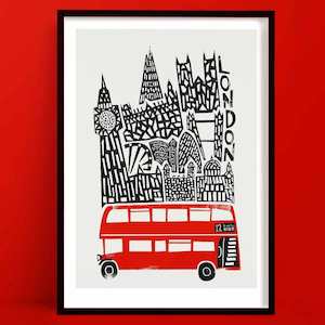Kids Posters: London Poster | Retro Travel Print