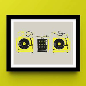 DJ Decks Print | Art for House Music Lovers