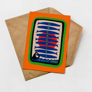 Cards: Anchovies Card (Pack of 6)