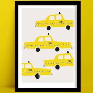 New York Taxi Print | NYC Poster