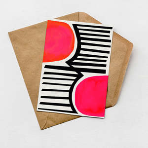 Abstract Cards: Sunset Shadows Abstract Card (Pack of 6)