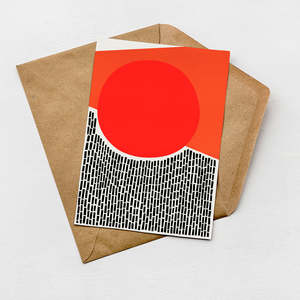Rain And Sun Abstract Card (Pack of 6)