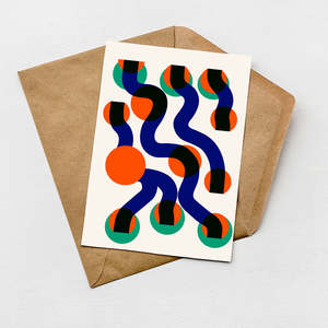 Abstract Cards: Surfing Waves Card (Pack of 6)