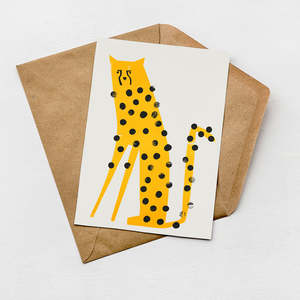 Hobbies And Interests Cards: Cheetah Card (Pack of 6)