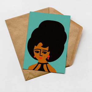Portrait Cards: Swinging 60's Girl Card (Pack of 6)