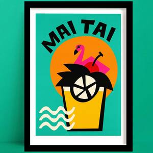 Cocktail Prints 1: Mai Tai Print | Tropical Wall Decor