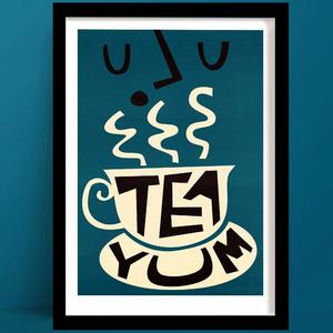Tea Print | Relaxing Blue Wall Art