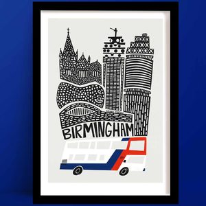 Travel Cards Copy: Birmingham Print | British City Wall Art