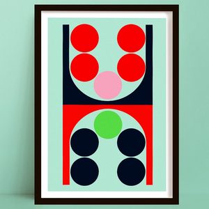 New Prints: Moon & Sun | Retro Circle Shape Abstract Art Print