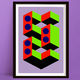 Block Tower | Geometric Rectangle Abstract Art Print