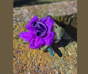 Purple Hunter Flower Lapel