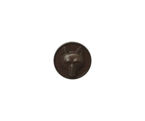 Rider Accessories: Single Brown Foxhead Buttons
