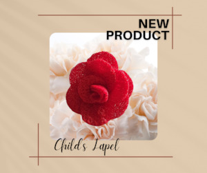 Child's Fabric Lapel - Red