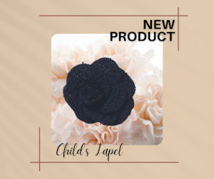 Rider Accessories: Child's Fabric Lapel - Navy