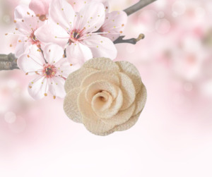 Teen Or Adult Fabric Lapel - Cream