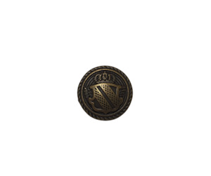 Crown Shield & Rope Vintage Bronze Single Buttons