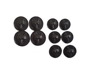 Rider Accessories: Foxhead Button Set Grey