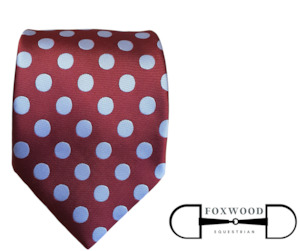 Red Large Polkadot Tie