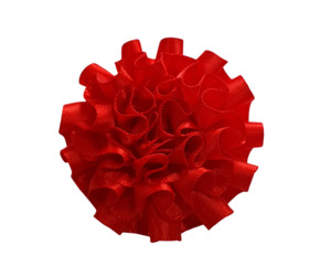 Lapels: Large Satin Fabric Lapel |Red